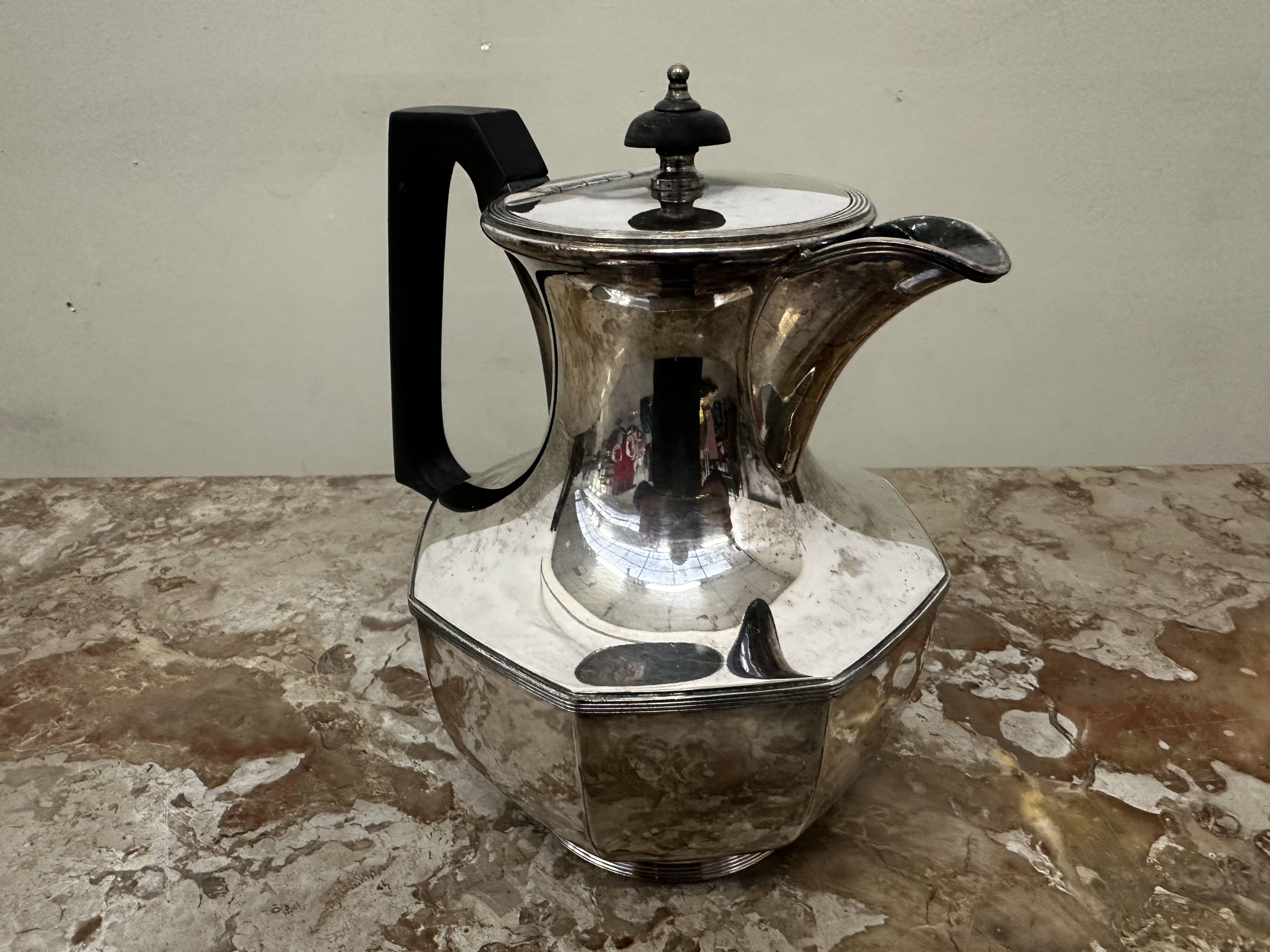 Kirby Beard & Co Paris - Made in England - Silver Metal Teapot H 21cm