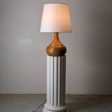 Solid elm lamp - 1970s