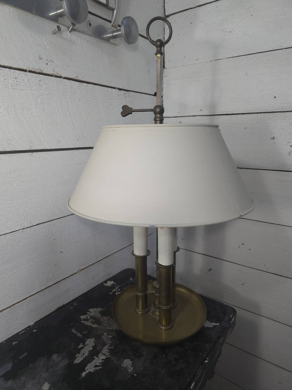 Brass hot water bottle lamp