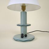 Lampe de table en bois de style constructiviste français des années 1920 / 1930
