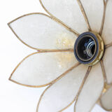 Sconce or cap brass gilded mother-of-pearl flowers