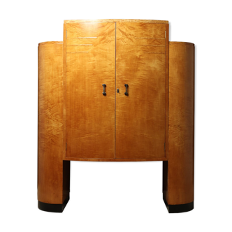 Art Deco cocktail cabinet in sycamore c1930