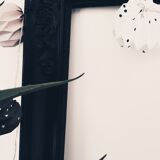 Black carved old frame