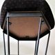 Five brass bar stools and vintage black metal 80s