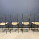 Mid-century Italian brass dining chairs, 1950s