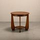 Table d'appoint Art Déco et Arts & Crafts néerlandaise en chêne massif, années 1930.