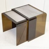 2 vintage pull-out tables 1970