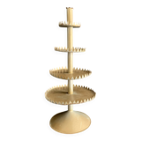 Large handmade sheet metal tiered display stand, 19th century