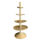 Large handmade sheet metal tiered display stand, 19th century