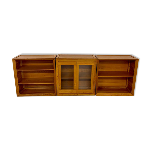Ensemble modulable enfilade Ateliers Chauvin bois massif  design 70