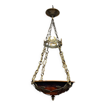 Magnificent Art Deco chandelier signed "Noverdy France".