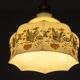 Hanging glass lampshade, vintage (hand-painted)