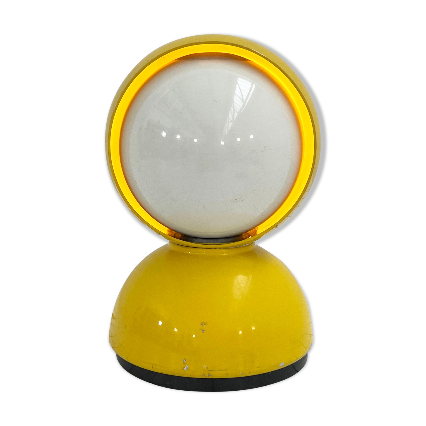 Yellow eclisse lamp by Vico Magistretti for Artemide, 1960