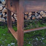 Oak farm table with two large drawers