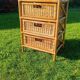 Commode, chiffonnier en rotin vintage