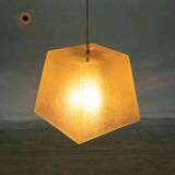 Vintage minimalist pendant lamp in fibreglass, Roche Babois