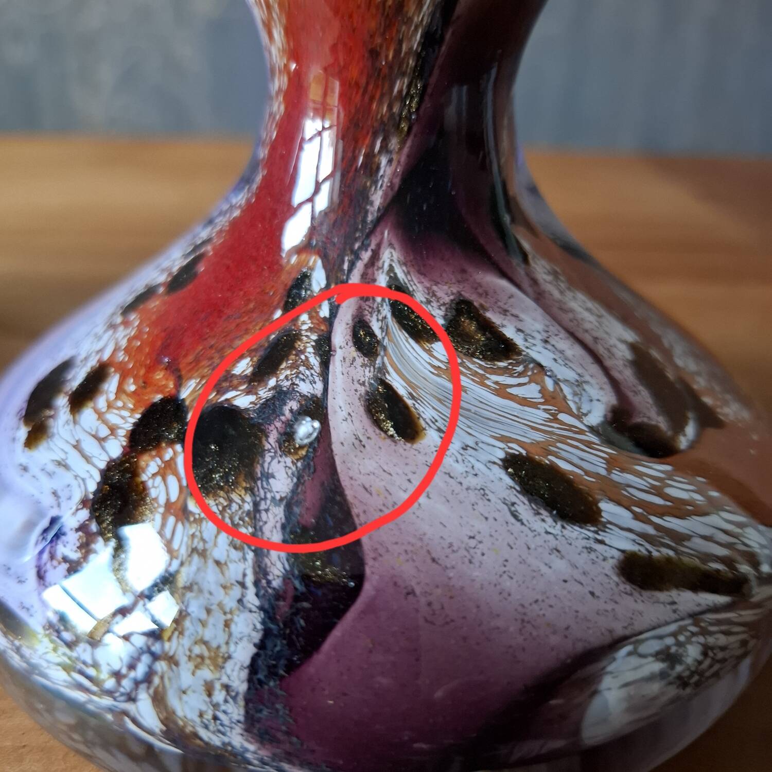 Lionel Sarrazin blown glass soliflore vase