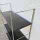 Modular String shelf in chrome and brown metal