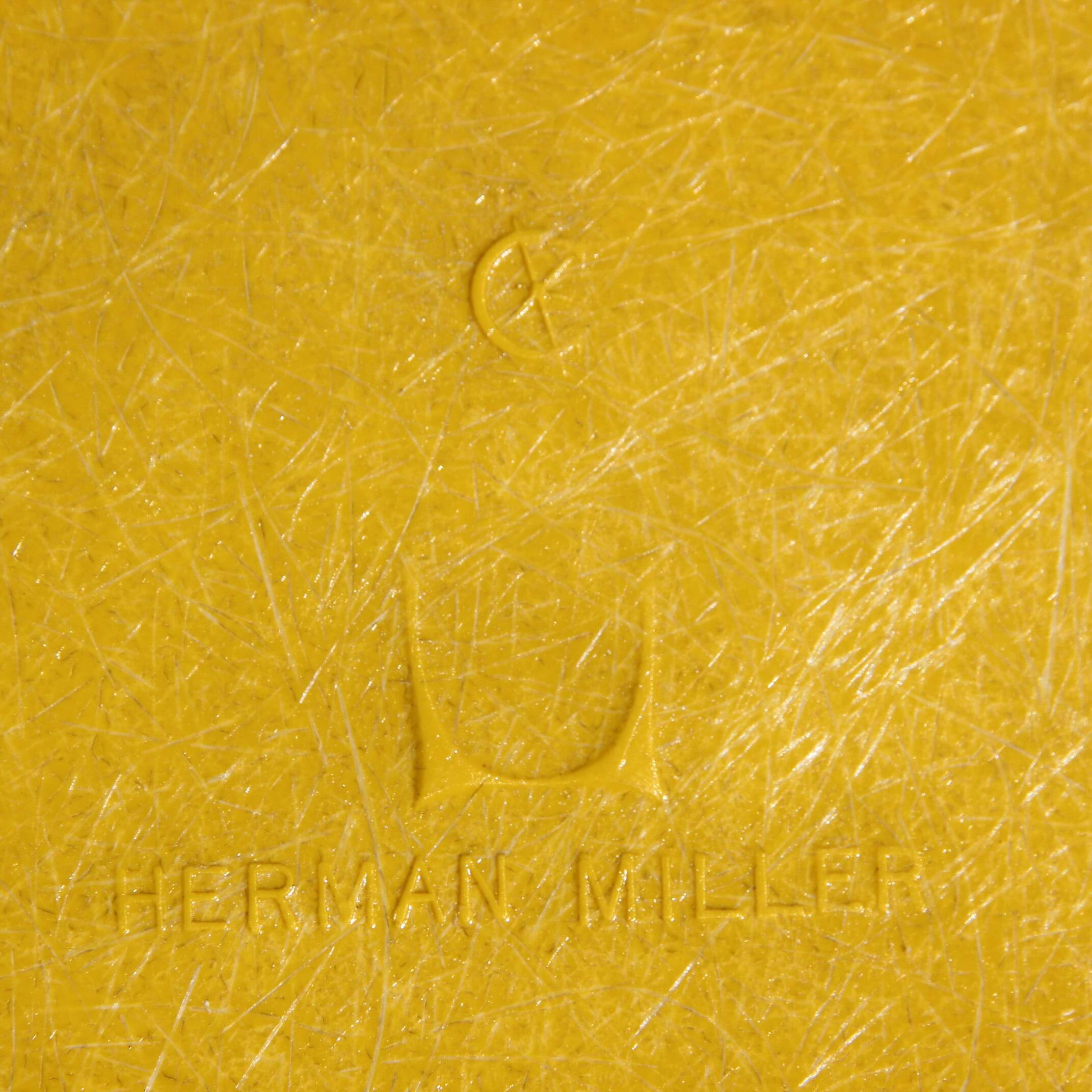 2 Yellow DSW Chairs by Charles and Ray Eames for Herman Miller
