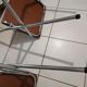 Lot de 2 chaises sodomexyl  chromées pliantes skaï