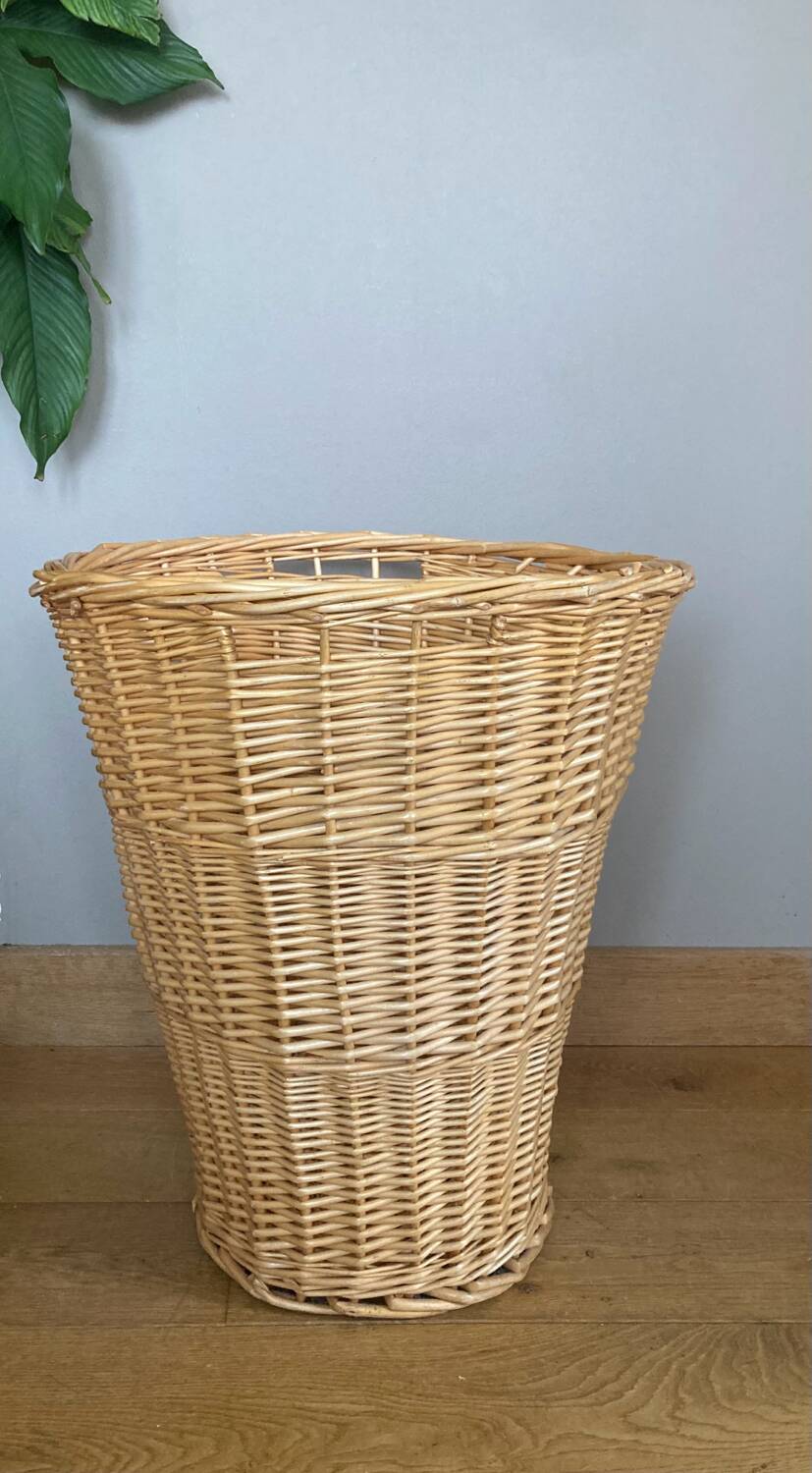 Large Wicker Laundry Basket 1980s/90s