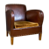 Antique club armchair of leather cloth