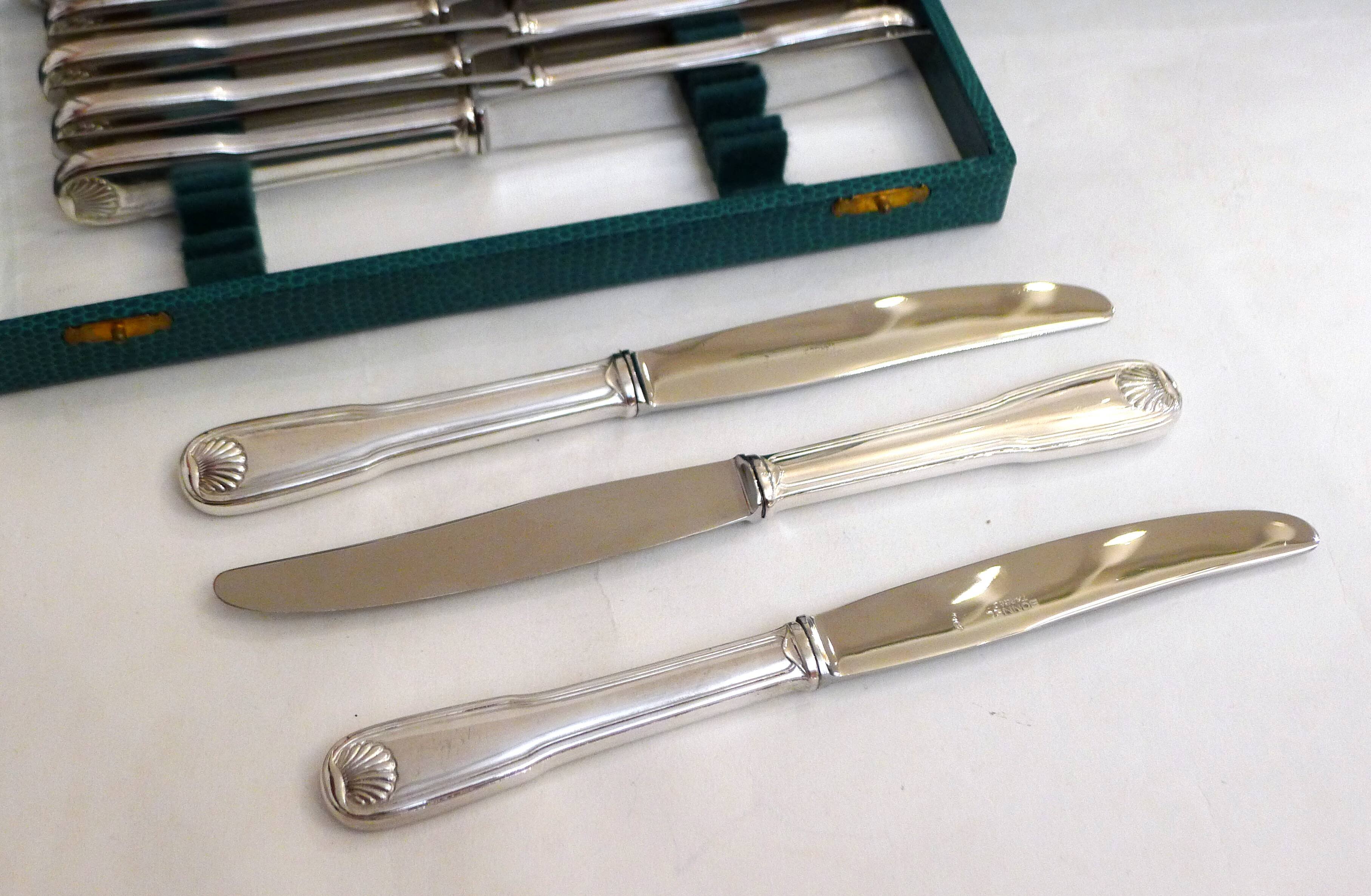 Cutlery set 36 pieces silver metal