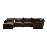 Large leather modular sofa, 1970s Germany