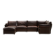 Large leather modular sofa, 1970s Germany