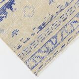 3x12 Blue & Beige Antique Vintage Runner Rug, 80x369Cm SK 23836