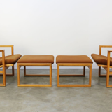 Model 2254 armchairs with Ottomans by Borge Mogensen for Fredericia
