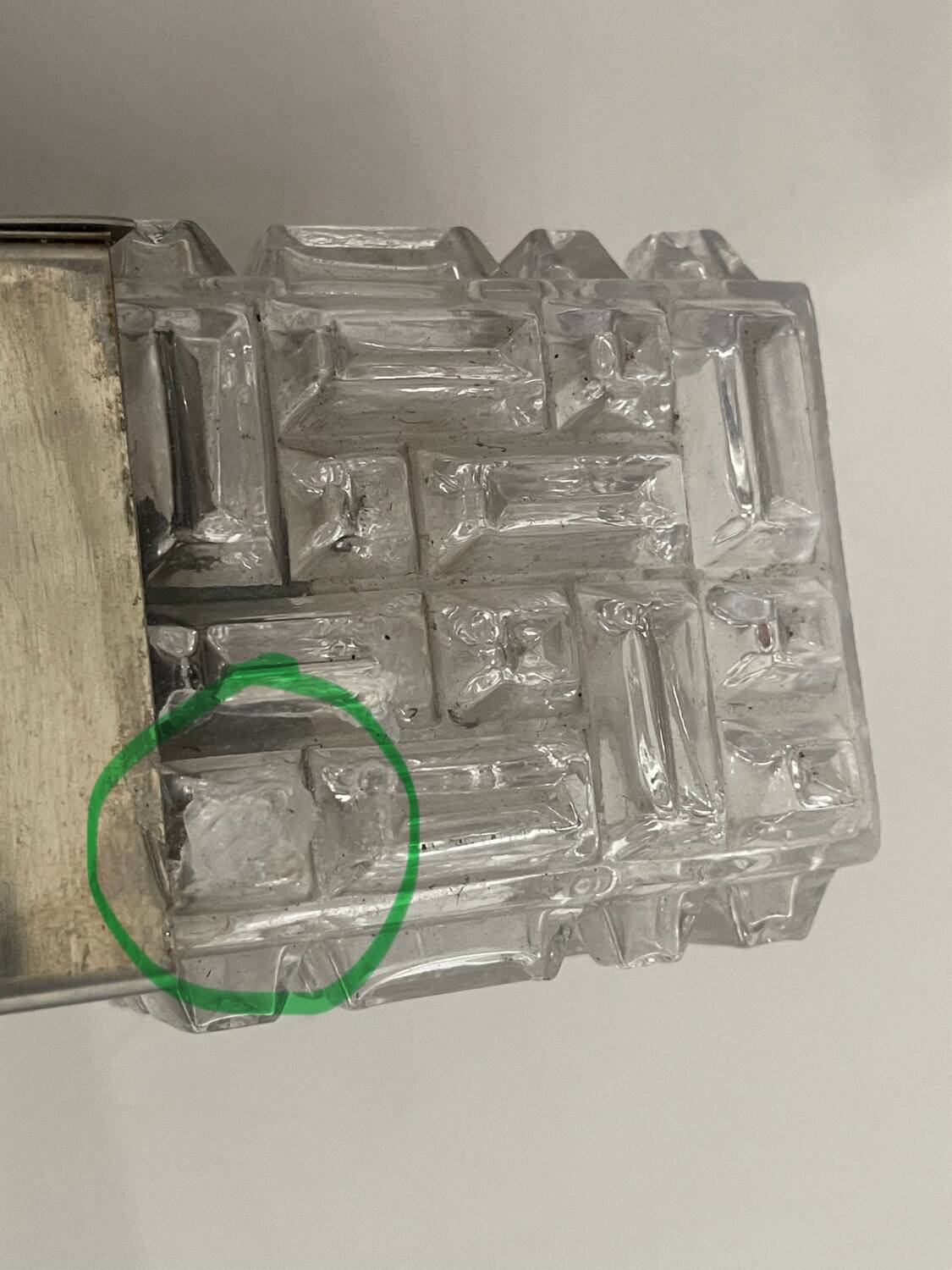 Appliques chromées en verre de cristal du milieu du siècle, ensemble de 4