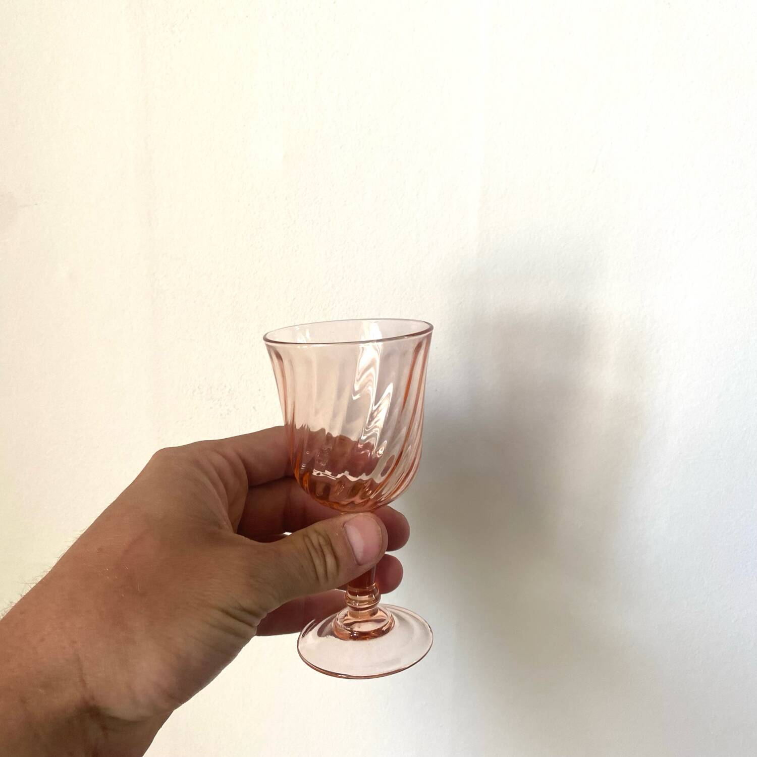 Verres à liqueur Rosaline - Luminarc - Arcoroc - vintage