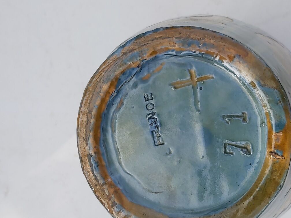 Vase Emile Simonod Savoie fish decorations