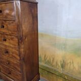 Chiffonnier grande commode en noyer  XIX ème siècle