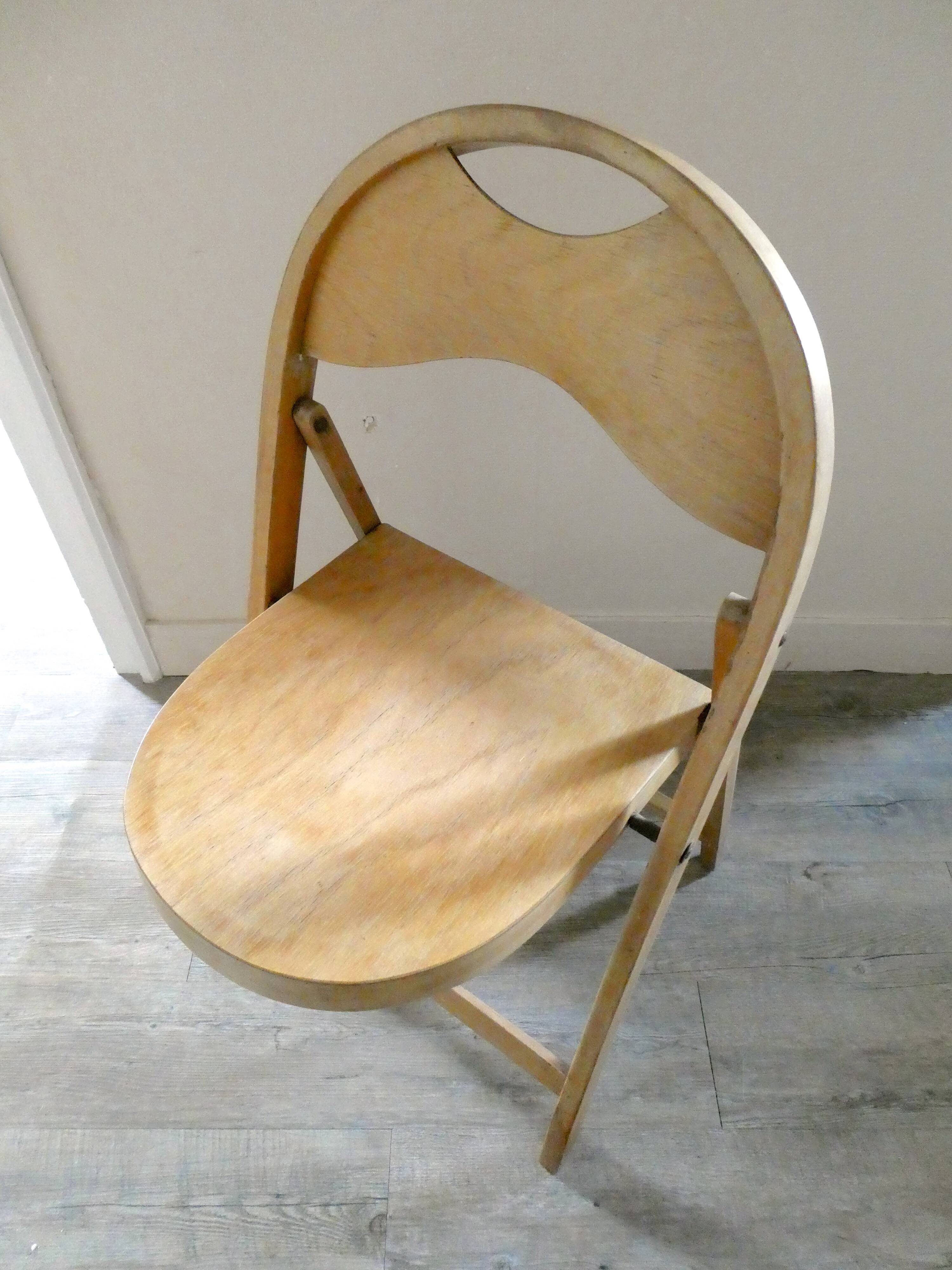 751 Bauhaus 30s folding tuna chair, in curved wood