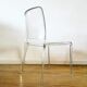 Paire de chaises en plexiglass transparent "Armet Italy"