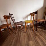 Set of 4 mismatched chairs