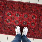 Antique 1920s Afghan Ersari tribal rug 80cm x 126cm - 1C1254