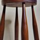 High stool in solid wood, Scandinavian style, 50s, 82 cm