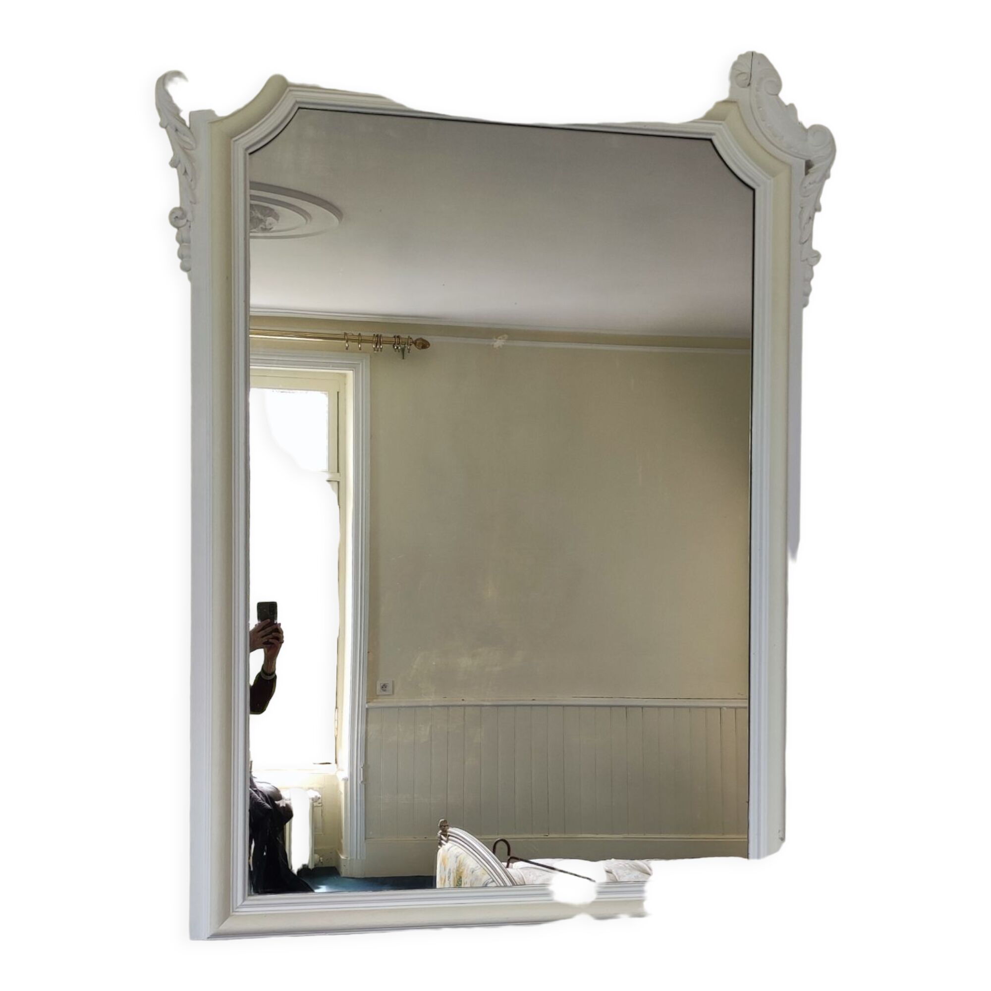 Very large old mirror Louis XV style  125x193cm