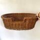 Vintage woven wicker basket for cat or dog