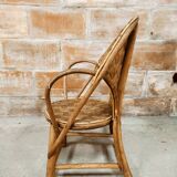 Children's armchair in chestnut basketry