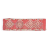 1970s Vintage Turkish Oushak Handmade Wool Cotton Pink Runner Rug 82x300