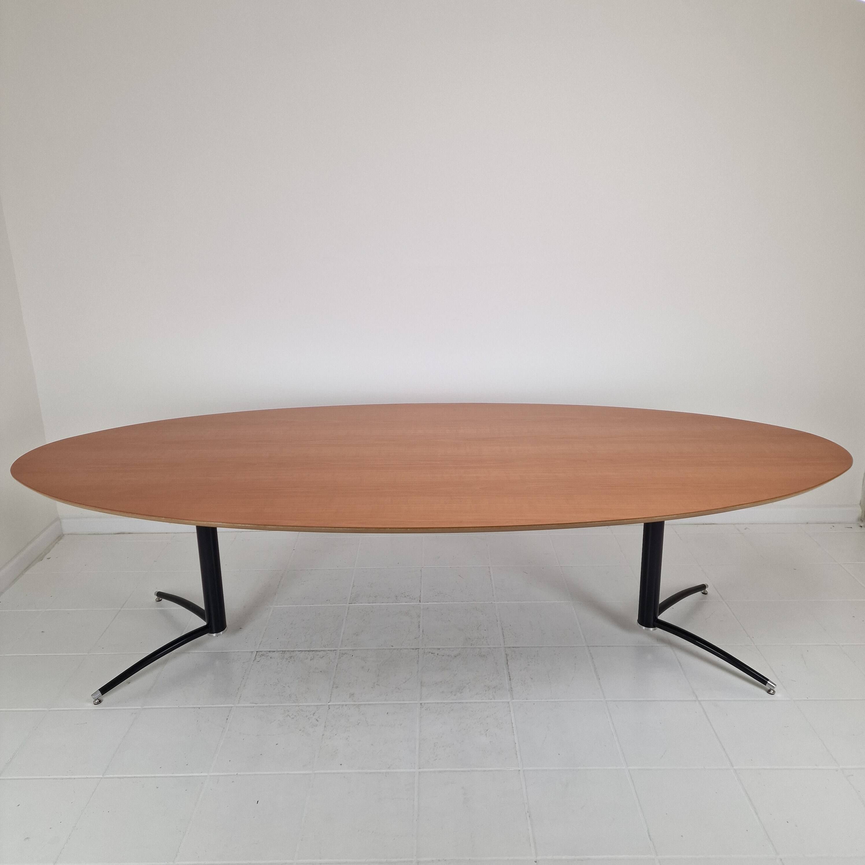 Extra large oval dining or conference table by Artifort
