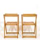 Pair of wooden folding chairs from the 80s.