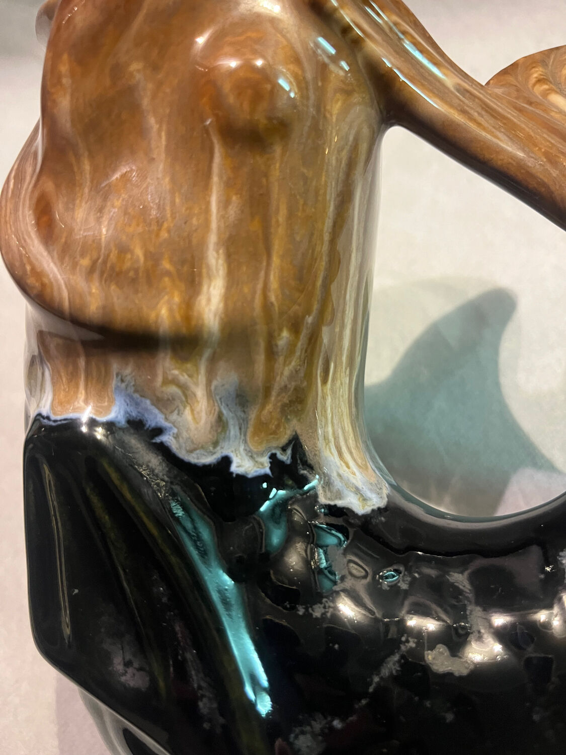 Fish pitcher signed Le Pouliguen