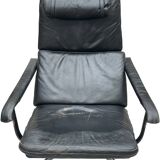 Leather swivel chair, 1970s