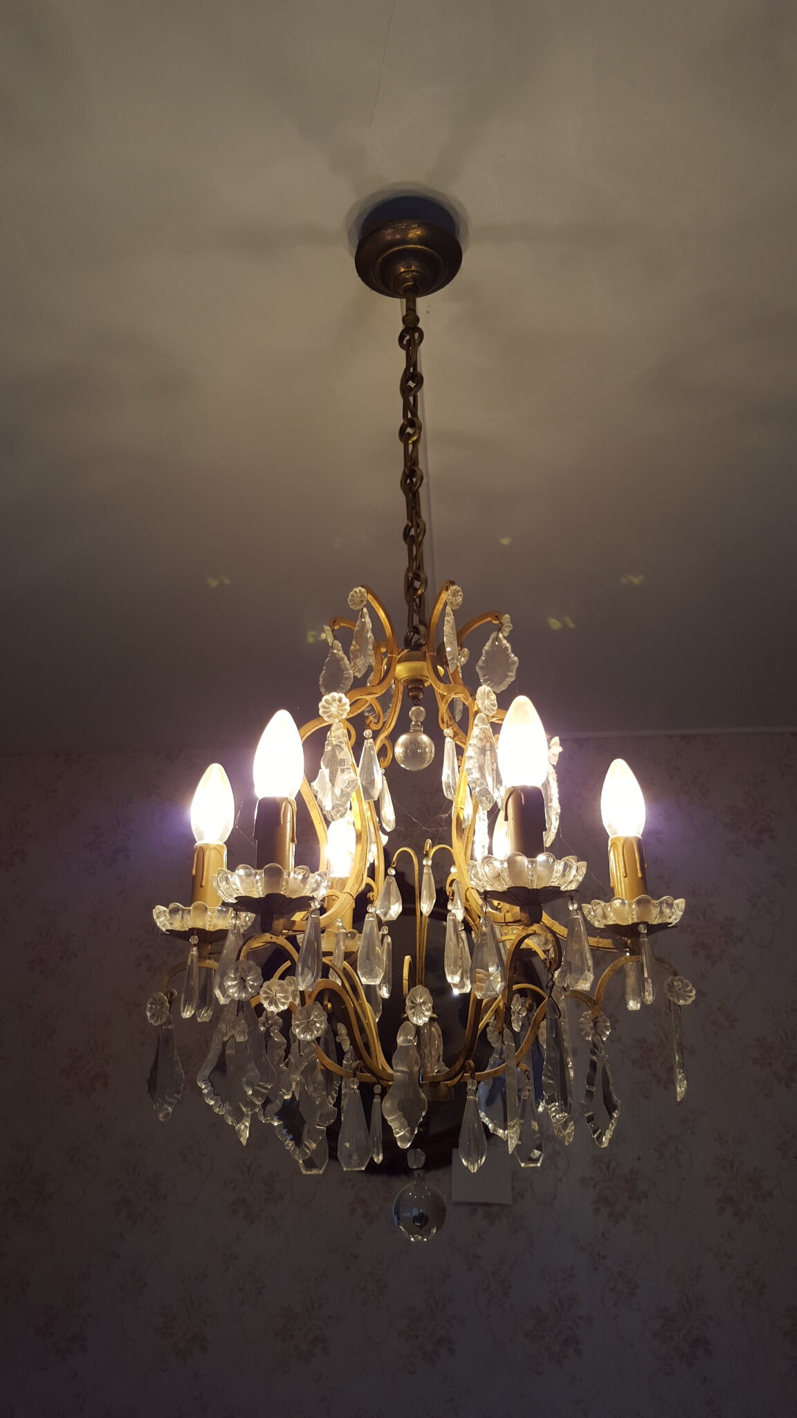 Bronze grapefruit chandelier