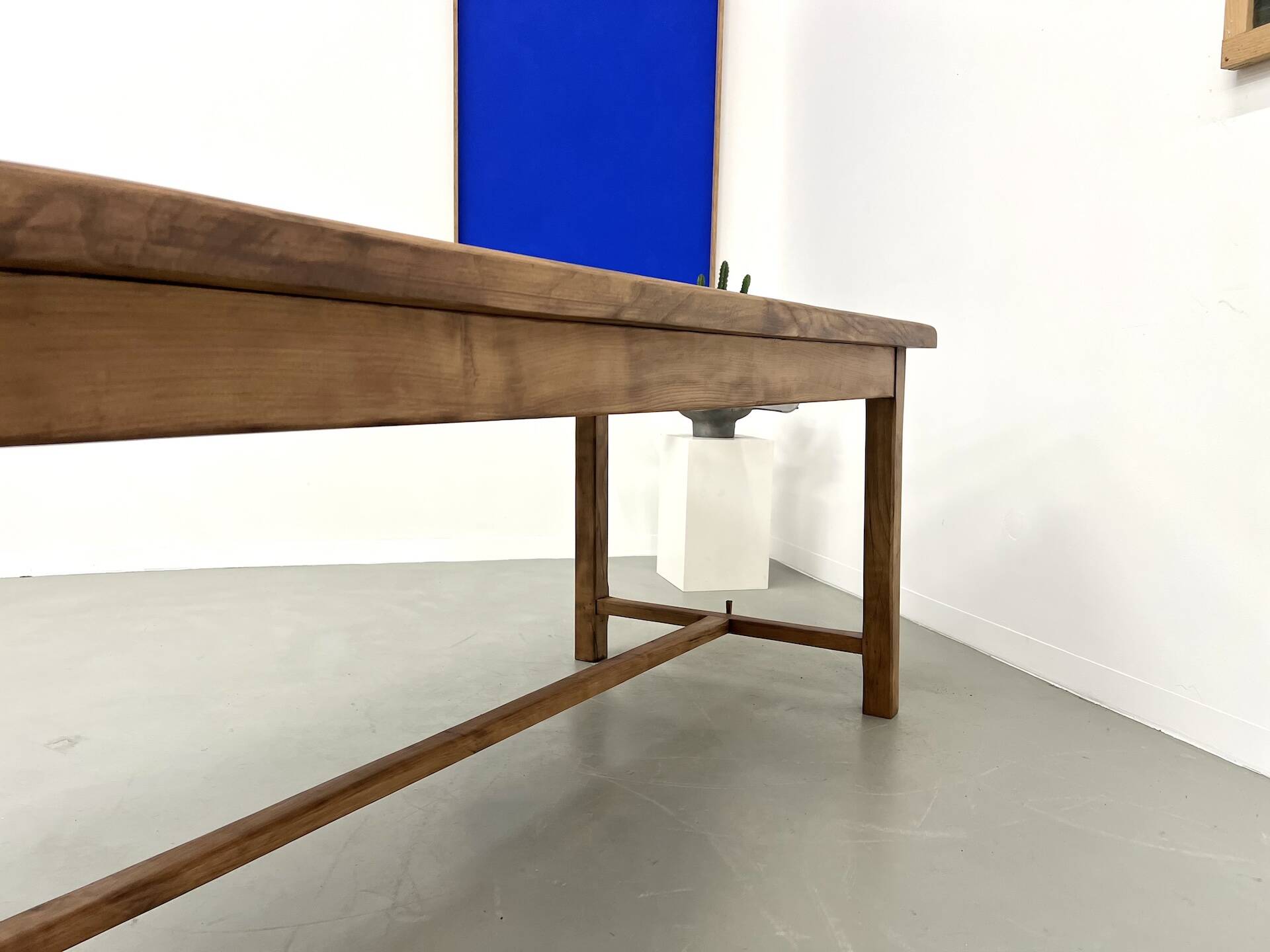 Antique farmhouse table in solid cherry wood